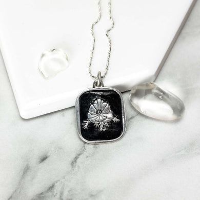 Anemone Necklace in fine silver - customizable