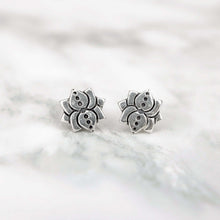 Load image into Gallery viewer, Celestial Butterfly Nebula Studs in fine silver
