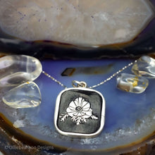Load image into Gallery viewer, Anemone Necklace in fine silver-Ready to ship
