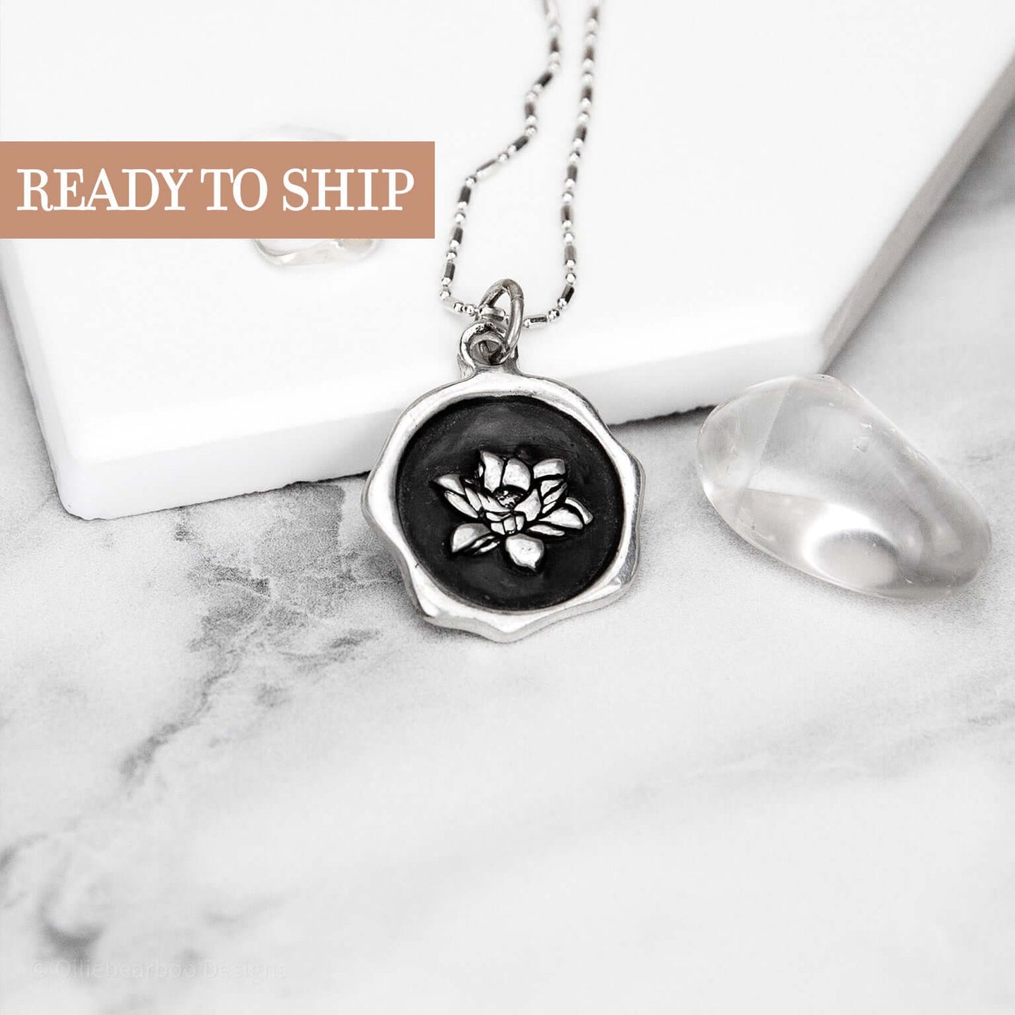 Lotus Necklace-ready to ship